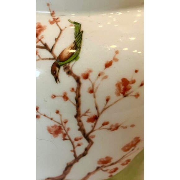 VTG Handmade Japanese Glazed Porcelain Vase Geisha Girls/Floral--SIGNED "Carr" - Picture 5 of 16